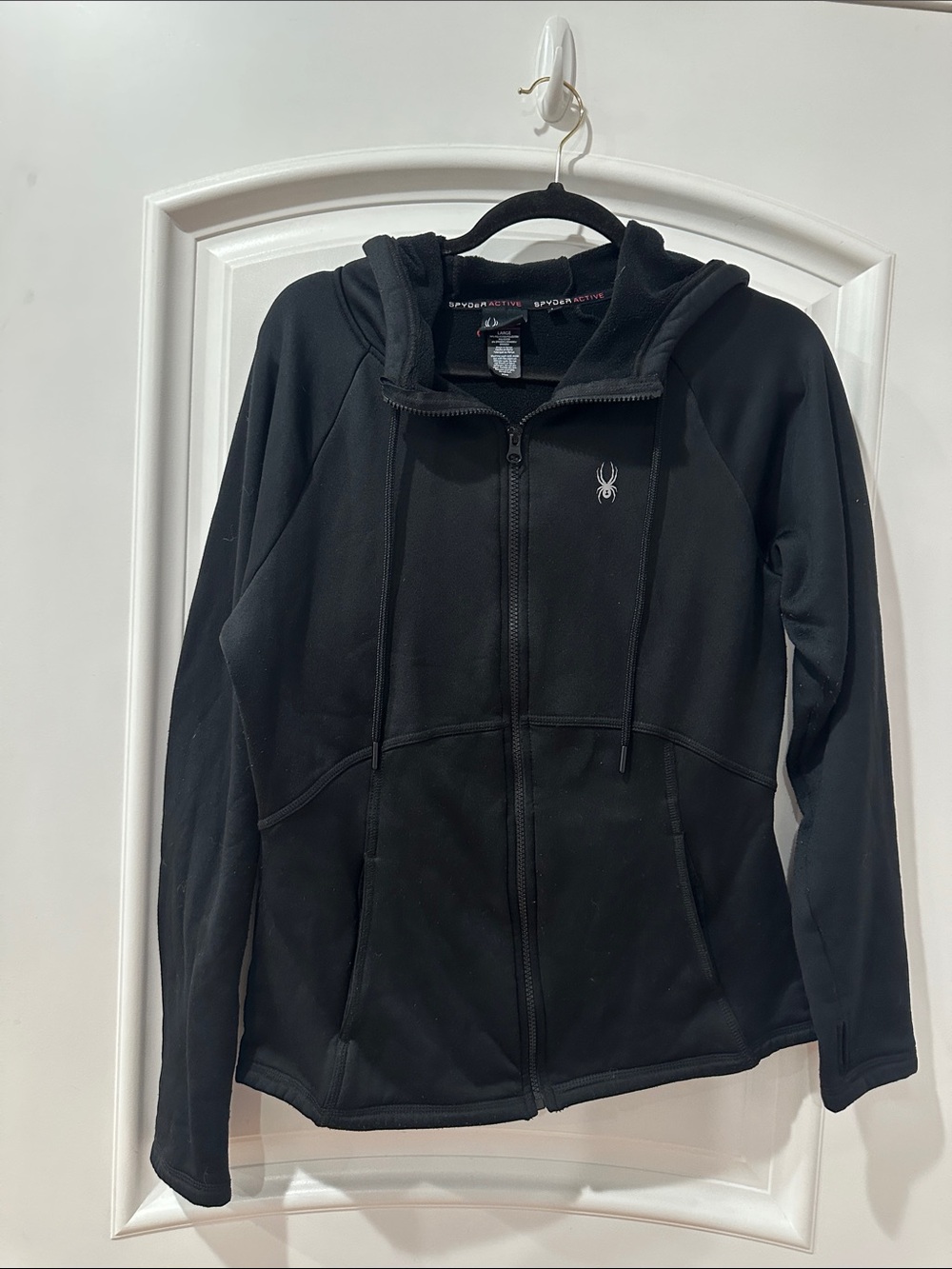 Spyder Women’s Black Full-Zip Hooded Jacket L